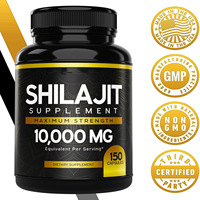 Aliment Santé Naturel Qualité Alimentaire Sauvage Shilajit Compléments Herbales Certifiés Halal Améliorent l'Immunité Adultes 120 Capsules