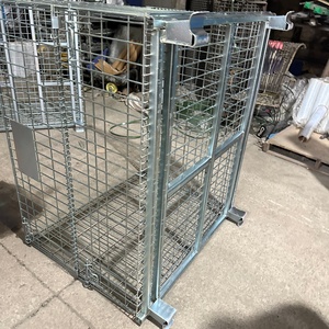 <b>Collapsible</b> Foldable Pallet Tray Metal Assembled Standard Pallet Cages <b>Storage</b> Wire Container Logistics Cargo <b>Storage</b> Equipment - Product Image 1