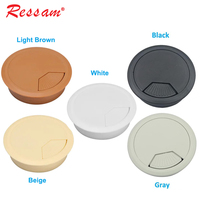 Cache-câbles de bureau Ressam, cache-trous pour câbles, cache-câbles pour ordinateur, passe-câbles de bureau en plastique 60 mm