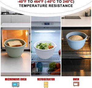 Revêtements de bol en silicone pour batteur sur socle <span class=keywords><strong>KitchenAid</strong></span> avec couvercles - Non toxiques, compatibles lave-vaisselle, réutilisables pour la pâtisserie et la cuisine - Product Image 6