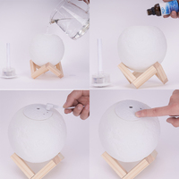 Meilleure vente lampe de lune 3D veilleuse LED humidificateur usb charge huile essentielle diffuseur d'arôme d'air à ultrasons pour brumisateur