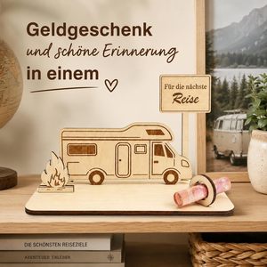Ornement en bois sur le thème du <span class=keywords><strong>camping</strong></span> et du feu de camp, pour la conservation de bons de voyage, cadeau d'anniversaire pour les amateurs de <span class=keywords><strong>camping</strong></span>, pour hommes, femmes et enfants - Product Image 5