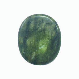 Outil de massage facial en serpentine verte naturelle, plaque ronde pour le massage du visage, sculpture de la peau, utilisation beauté à domicile - Product Image 2