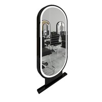 Miroir mural moderne à lumière LED pour salon de coiffure, salle de sport, miroir de coiffure décoratif pour chambre à coucher, célébrité sur Internet, tendance pour barbier