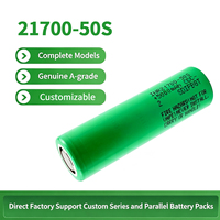 Celdas de Batería Samsung 3.7V 18650 21700 25R 30Q 35E 40T 50S 2500mAh 3500mAh 5000mAh Batería Recargable de Iones de Litio Cilíndrica