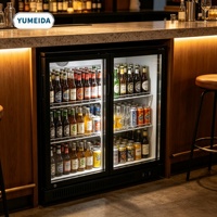 Refrigerador Comercial de Alto Rendimiento con Barra Trasera y Puerta de Vidrio con Iluminación LED para Bebidas en Pubs y Restaurantes