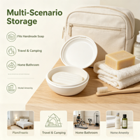 Étui de voyage personnalisable en bambou écologique pour savon – Portable, étanche, zéro déchet, sans plastique, mini support de barre de savon pour salle de bain