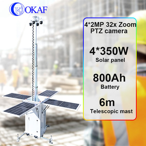Di động tháp giám sát năng lượng mặt trời Powered CCTV hệ thống giám sát cho xây dựng trang web an ninh - Product Image 3