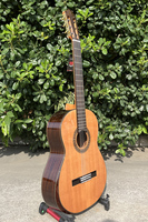 Aiersi Brand Supply Handmade Master Handmade Solid Cedar Top Classic Guitar with Armrest Design Glossy Vintage String Instrument