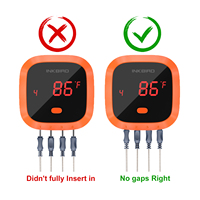 Termometer Daging Digital Bluetooth Nirkabel Inkbird IBT-4XC untuk Luar Ruangan, Desain Magnetik Tahan Air