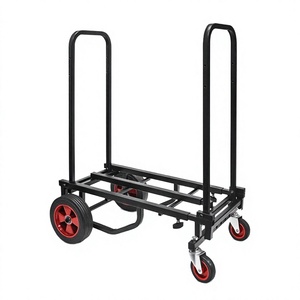 Four-Wheel Hand Truck Dolly <b>Cart</b> OEM Compact 300Lbs Max Load Capacity Foldable Lightweight Stainless Steel Platform <b>Cart</b> - Product Image 2