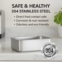Nouveau design 304 boîte à lunch en acier inoxydable couvercle en verre étanche chauffage de qualité alimentaire boîte scellée au micro-ondes