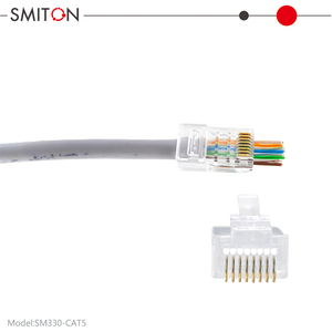 Ethernet RJ45 Connector Cat5e Cat6 Pass Through 8P8C Modular <strong>Plug</strong> UTP <strong>Cat</strong> 6 RJ45 Connector - Product Image 4