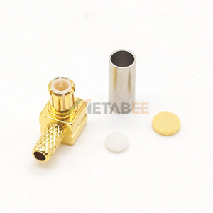 Crimp-Typ MCX-Stecker Männlich Rechtwinklig für RG174 RG316 LMR100 Koaxialkabel Vergoldet 50 Ohm HF - Product Image 4