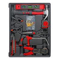 Valise à roulettes en plastique, boîte à outils, boîte à outils de quincaillerie, nouveau style, jeu complet de clés à douille, pinces et tournevis