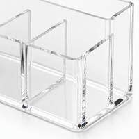 Boîte de rangement pour reçus en acrylique Calic, transparente, pour bureau, pour factures, notes, classement, taille personnalisée, OEM, vente en gros