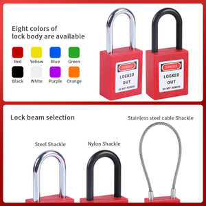 Qvaun keyed khác nhau Loto Ổ khóa-an toàn padlocks cho khóa tagout nhựa an toàn khóa thẻ ra thiết bị khóa an toàn khóa - Product Image 3
