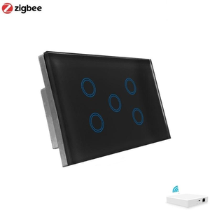 Interrupteur intelligent LangYeao standard australien à 5 boutons, plaque tactile <span class=keywords><strong>Wi</strong></span>-<span class=keywords><strong>Fi</strong></span> 240V, série d'éclairage intelligent horizontal - Product Image 3