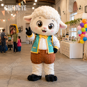 Costume de Mascotte de <span class=keywords><strong>Mouton</strong></span> <span class=keywords><strong>Adulte</strong></span> Personnalisé de Haute Qualité en Peluche par Shengye Mascot Factory pour Événements et Spectacles - Product Image 1