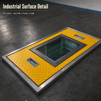 Couverture de canalisation transparente avec cadre en acier inoxydable 304 et verre trempé de 10 mm pour inspection visuelle et maintenance