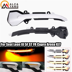 Luz Intermitente Dinámica para el Alerón Lateral, Luz de Señal de Giro para <span class=keywords><strong>Seat</strong></span> <span class=keywords><strong>Leon</strong></span> III Mk3 5F <span class=keywords><strong>ST</strong></span> <span class=keywords><strong>FR</strong></span> Cupra Arona KJ7 2013 2014 2015 <span class=keywords><strong>2017</strong></span> 2018 - Product Image 1