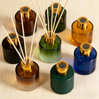 Bouteilles diffuseurs d'arômes en verre dépoli dégradé sans flamme, de haute qualité, 50 ml, 100 ml, 150 ml, pour huiles parfumées et désodorisants