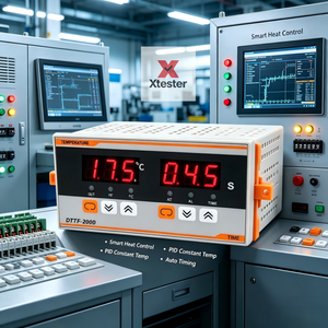 เครื่องควบคุมอุณหภูมิ Xtester-DTTF-2000 พร้อมตัวตั้งเวลา วัสดุพลาสติก สำหรับเครื่องรีดร้อน รองรับ OEM/ODM กวางตุ้ง 009 - Product Image 2
