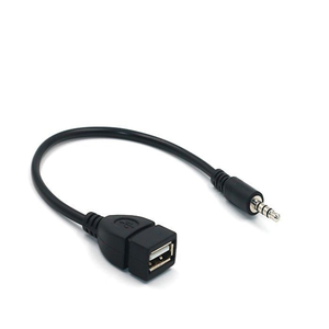 Conector de Audio AUX de 3,5mm (1/8 pulgadas) macho a USB 2,0 hembra OTG Adaptador convertidor Cable para reproducir música con U-Disk en su coche - Product Image 1