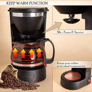<span class=keywords><strong>Cafetera</strong></span> de goteo para el hogar 0,75 <span class=keywords><strong>L</strong></span> <span class=keywords><strong>Cafetera</strong></span> de hotel 4 ~ 6 tazas Máquina de café de oficina - Product Image 4