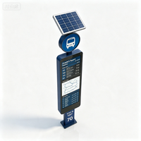 Señalización Digital para Paradas de Autobús, Pantalla de Tinta Electrónica con Energía Solar, Bajo Consumo de Energía, Diseño Moderno