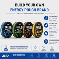 Pochettes énergétiques discrètes à la caféine pour le travail et les voyages |   Extrait de Guarana 200 mg |   Vegan, faible teneur en sucre, pour adultes |   Échantillons sans tabac