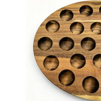 Boîte de rangement pour œufs en bois avec 24 emplacements, plateau multi-compartiments, organisateur de cuisine pour œufs frais, parfait pour la cuisine et la pâtisserie à la maison
