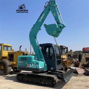 Vente chaude utilisée Kobelco SK75 7.5 tonnes pelle sur chenilles bas prix d'occasion pelle noyau Kawasaki pompe à roulement à engrenages moteur PLC - Product Image 2