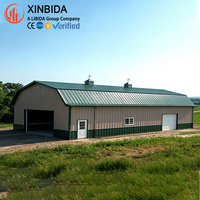 Bâtiment agricole en métal, structure de grange, hangar en acier agricole, structure de stockage préfabriquée pour la foin, conceptions personnalisées pour l'agriculture à grande échelle