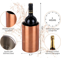 Refroidisseur de vin seau Portable 750ml Champagne et bouteille de vin refroidisseur de boissons en acier inoxydable isolé sous vide accessoires de vin