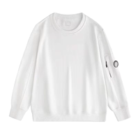 Sweatshirts éponge français vintage Mode de rue décontractée avec des étiquettes de col rond et de manches imprimées Stone Wash