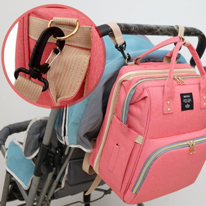 Bebê fralda mochila berço bebê cama fralda saco com mochila USB com mosquiteiro - Product Image 6