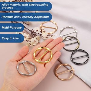 T Shirt <b>Clips</b> Clothes Knotting Buckle <b>Ring</b> Wrap Holder For Women Scarf Loose T Shirt - Product Image 3
