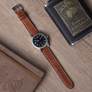 Cinturino Juelong <span class=keywords><strong>Vintage</strong></span> da Uomo per Orologio 20mm 22mm in <span class=keywords><strong>Pelle</strong></span> Pueblo Italiana - Product Image 6