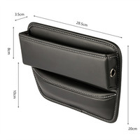 Organisateur de siège universel en cuir PU pour voiture, boîte de rangement pour téléphone portable, pièces de monnaie et clés