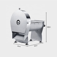 Handmatige elektrische groentesnijder van roestvrij staal, klein model voor thuis en commercieel gebruik, geschikt voor aardappel, ui, gember, keuken, restaurant.