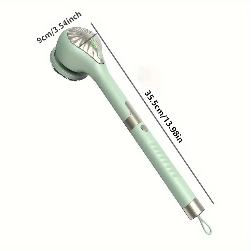 6-Head Electric Shower Brush, USB Rechargeable, Massage &, Bath Brush Combo