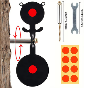 HeavyDuty Dual Round Metal Marker Plate with AutoReset for Outdoor Position Marking Thick Steel Alloy Target - Product Image 6