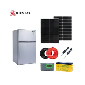 Fournisseur de réfrigérateur solaire Système de réfrigérateur solaire DC 12V 24V avec panneau solaire et batteries