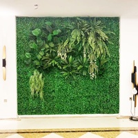 Panneaux de haie artificielle Living Vines pour plantes d'intérieur en plastique vert, mur végétal artificiel, panneaux de haie artificielle
