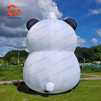 Mascotte publicitaire gonflable géante en forme de panda, ballon animal gonflable