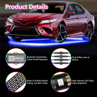 4Pcs Under Car Lights Ausgefallene Farbe unter der Karosserie-LED-Tür warn lampe