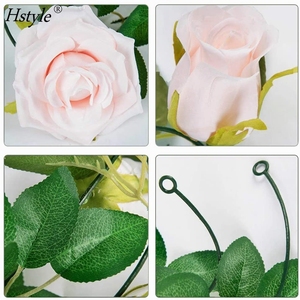 6.6 FT Réaliste Rose Vigne Fleurs Plantes Fleur Artificielle Maison Hôtel Bureau Fête De Mariage Jardin Artisanat Art Suspendu Décor - Product Image 5