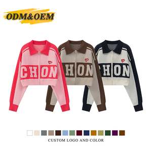 2023 OEM coton 7GG pull tricoté respirant tortue Polo pull à fermeture éclair manches longues personnalisé Jacquard hiver pull en tricot - Product Image 6