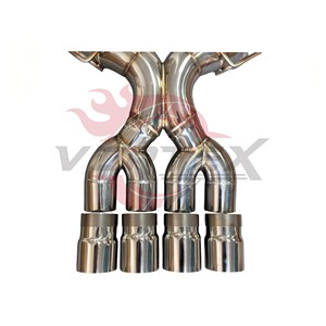 Échappement en acier inoxydable Vortex Performance compatible avec McLaren 765LT, amélioration du silencieux à haut débit avec X-Pipe - Product Image 4
